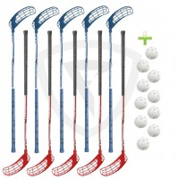 Sada 10 holí SALMING Campus 34 85cm + 10 míčků